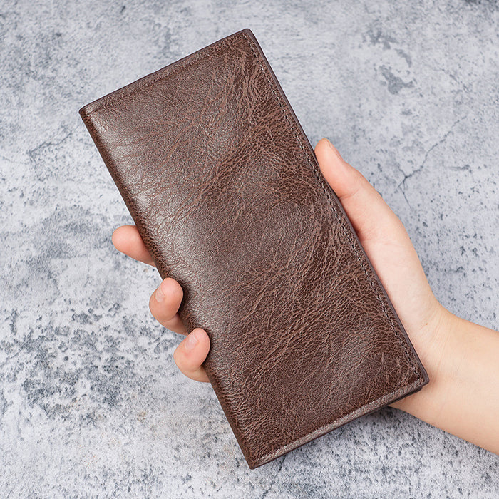 Wholesale PU Leather Men' s Wallet Urban Simplicity Retro Design Multi-Card Coin Holder Fashion Accessory MOQ≥3