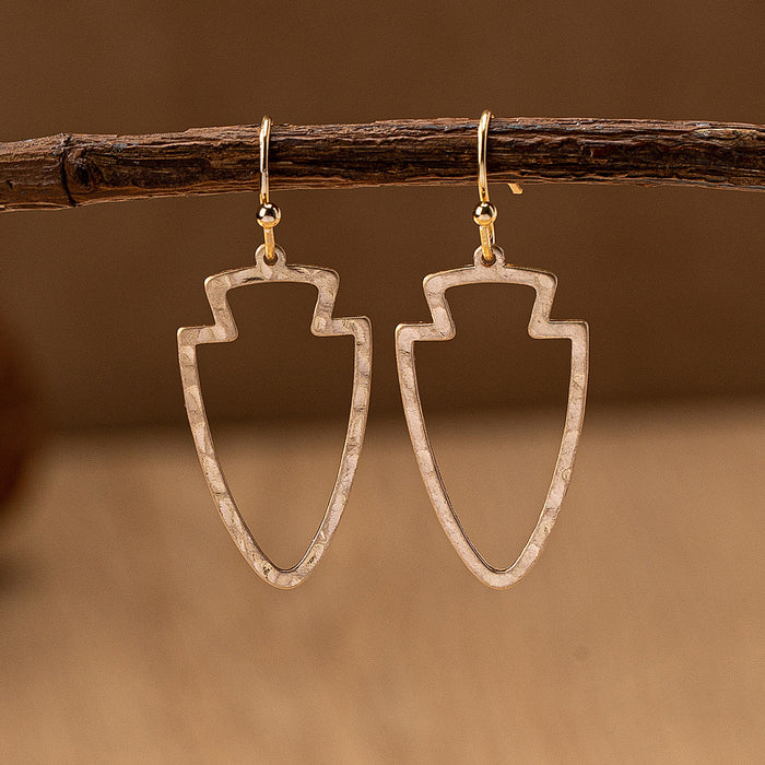 Wholesale 1 Pair of Western Wind Metal Arrow Design Earrings