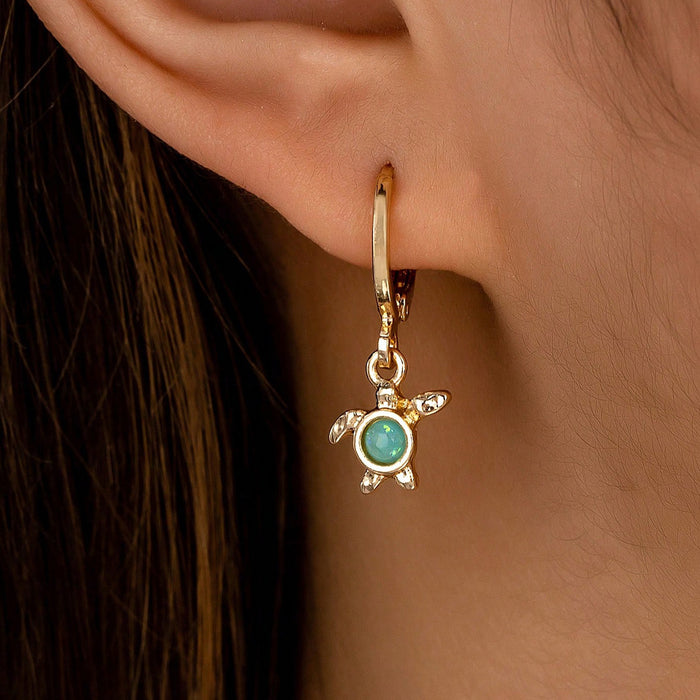 Wholesale Beach vacation ocean simple alloy starfish nut tree sea turtle ladies earrings