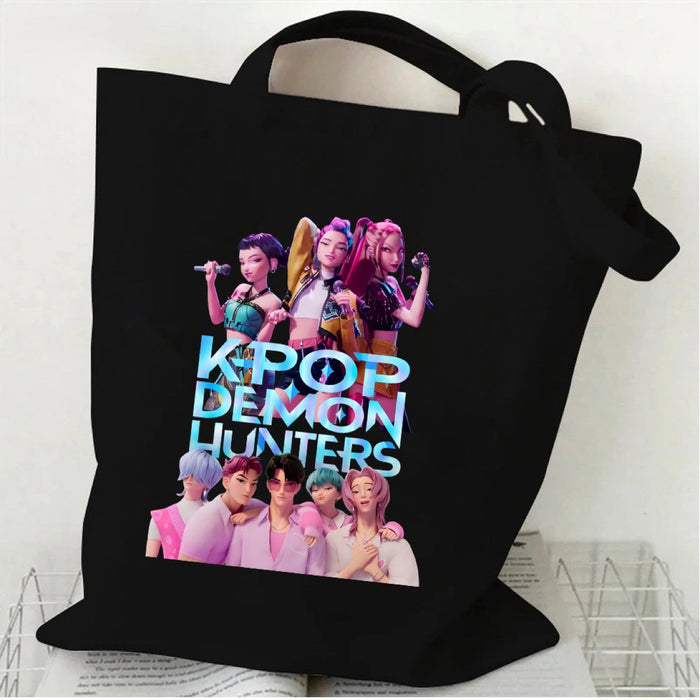 Wholesale 40cm* 34cm K-POP printed canvas large capacity handbags