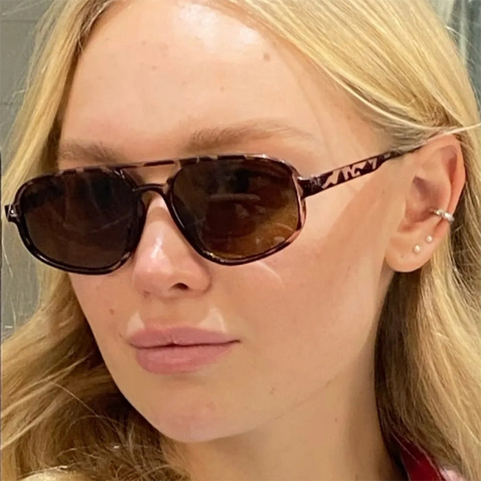 Wholesale  Sunglasses  Tea Sunglasses Women's Advanced Sense  Anti-UV Sunglasses