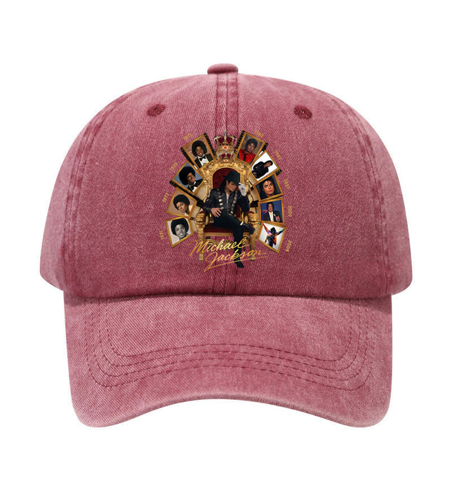 Wholesale Michael son Memorial Washed Baseball Cap Retro Embroidered Peaked Cap Trendy Everyday Gift