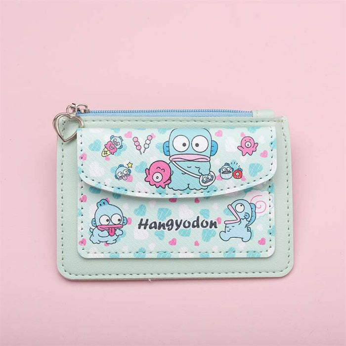 Wholesale PU Card Holder with Cartoon Print Heart Buckle Keychain Trendy Everyday Accessory