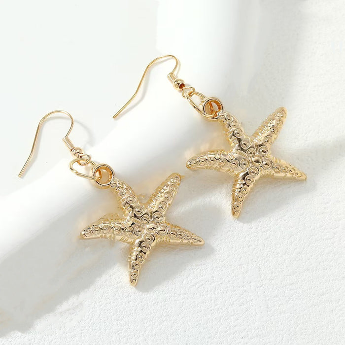 Wholesale starfish earrings female fashion Joker daily party jewelry