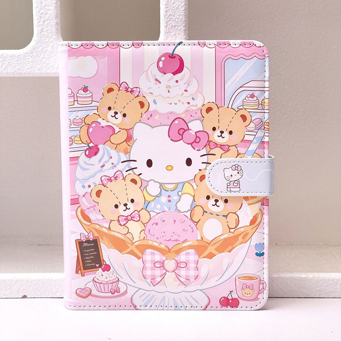 Wholesale Cartoon Cat Family A5 Loose-Leaf Notebook PU Cover Full-Color Diary Journal