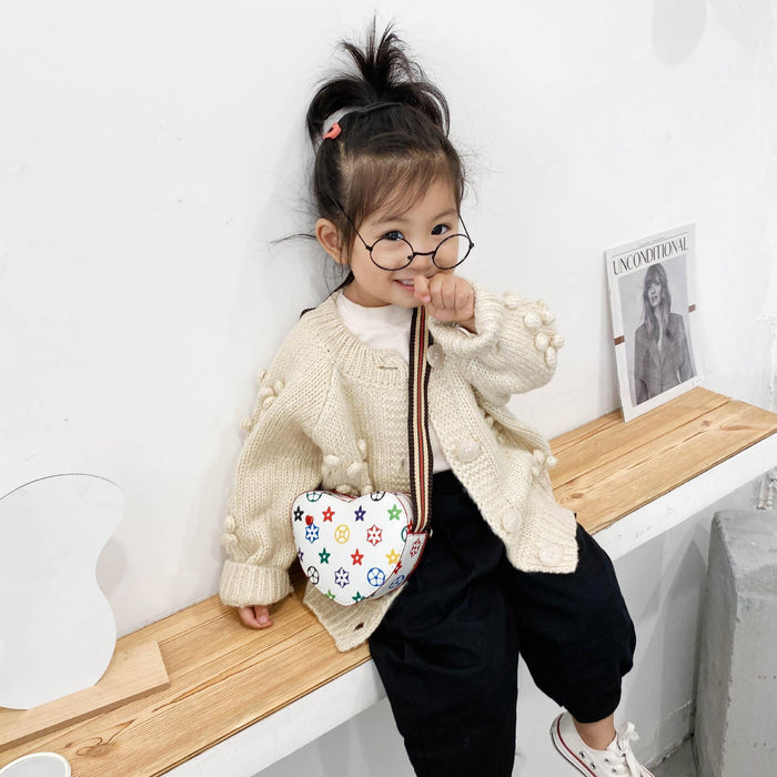 Wholesale PU Children's Bag Heart Shaped Crossbody Bag (F) JDC-SD-FuZun007