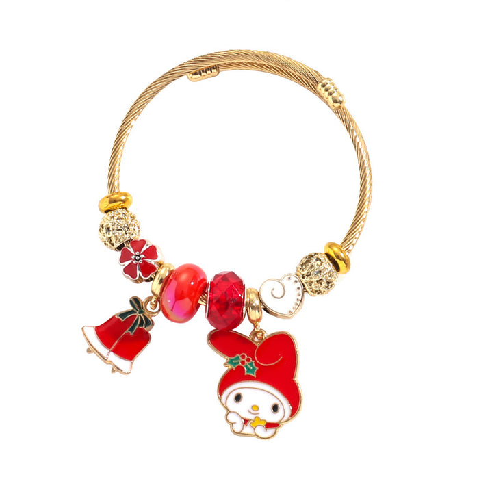 Wholesale Christmas series of cute cartoon-themed stainless steel bracelets
