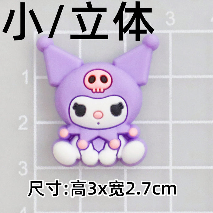 Wholesale 10pcs Cartoon Slippers Accessories Phone Case PIAD Set Hairpin Decorative PVC Soft Adhesive Patch