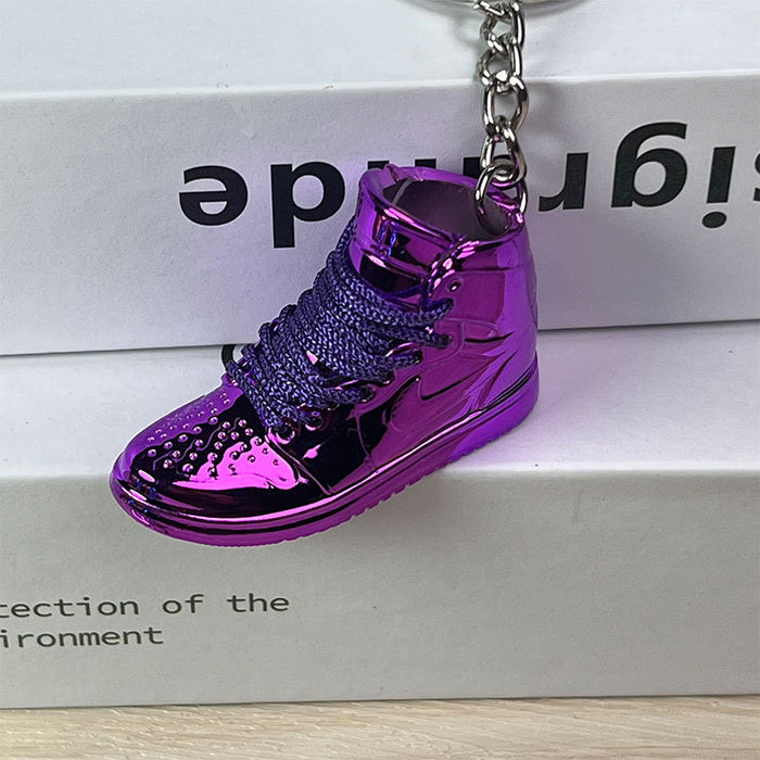 Wholesale Electroplated Mini Shoe PVC Keychain (F) JDC-KC-XingS004