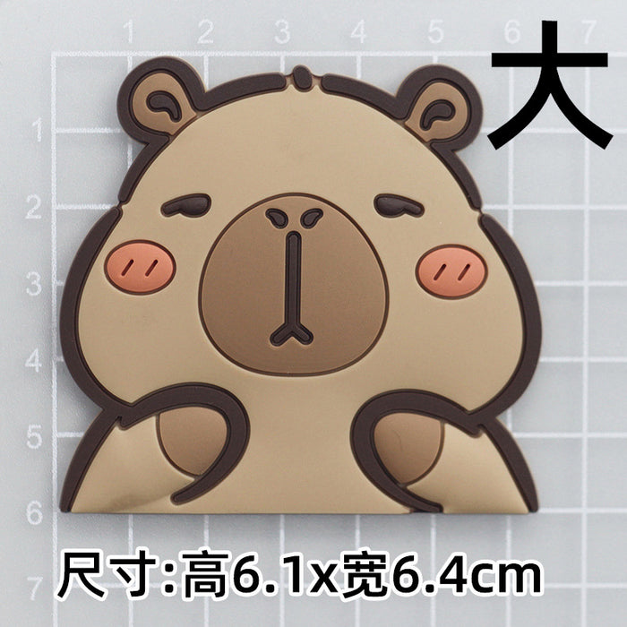 Wholesale 10pcs Capybara soft rubber decoration handmade DIY accessories mobile phone case slippers buckle cup stickers