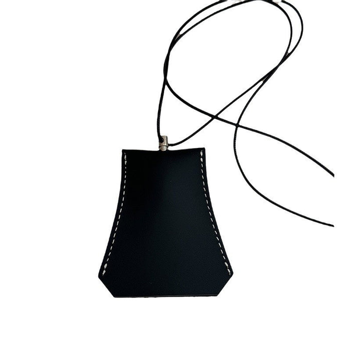 Wholesale Long leather pull-out key bag, wearing accessories, hanging neck, leather tag necklace, hanging glasses, keychain, niche accessories