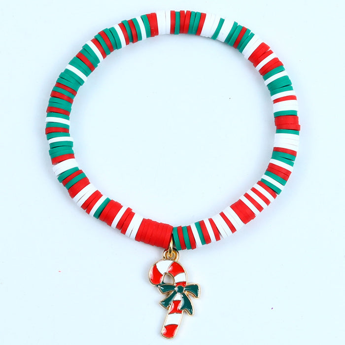 Wholesale Christmas Soft y Bracelet Beaded suit Santa Bell Gift Bracelet
