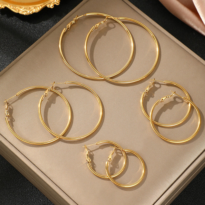 Wholesale 4pcs/set exaggerated circle plain ring