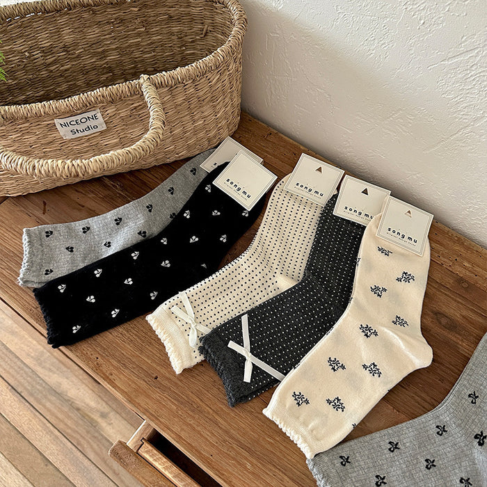 Wholesale Socks Girl Mid Socks Girl Autumn Stacking Socks