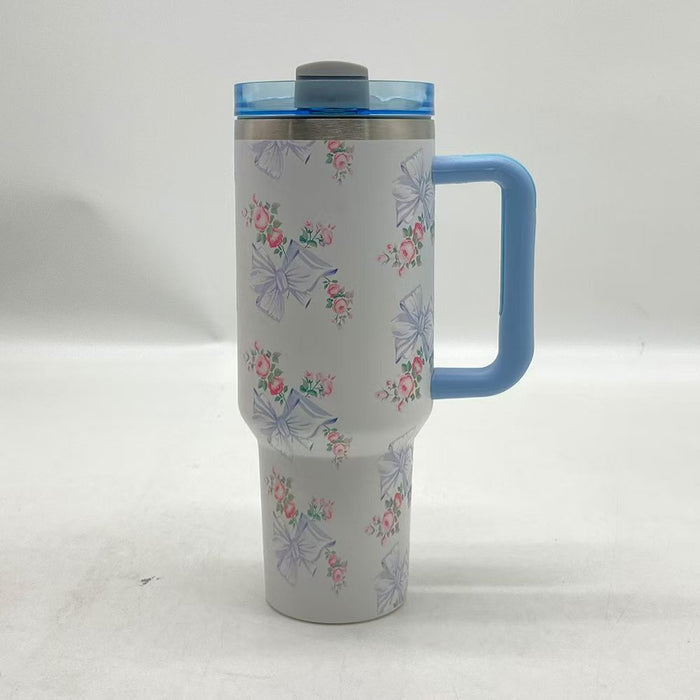 Wholesale Bow Design 40oz 304 Stainless Steel Insulated Car Cup with Handle MOQ≥2