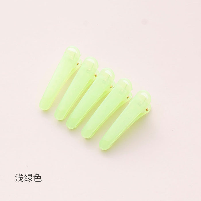 Wholesale  color  clip jelly color hair clip color translucent small clip 3.5cm plastic hair clip Accessories