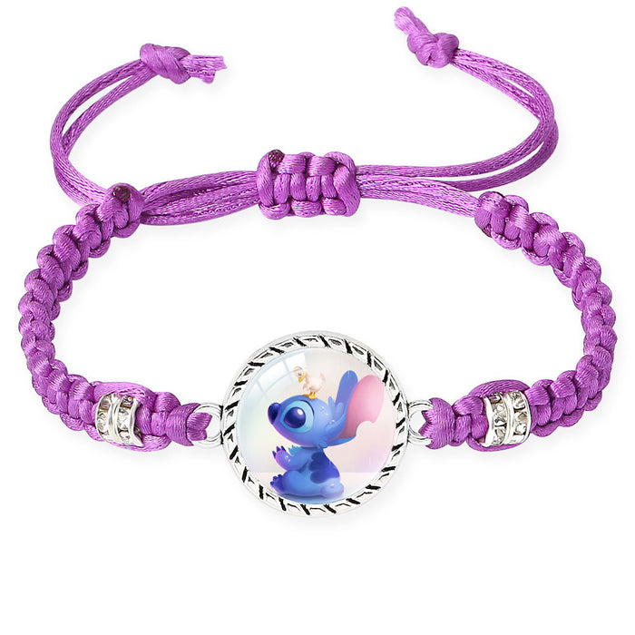 Wholesale Cute cartoon character multi-color woven adjustable bracelet