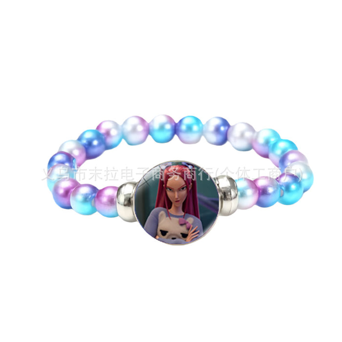 Wholesale K-Pop Cartoon Anime Colorful Beaded Bracelet