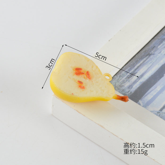 Wholesale PVC Fruit Keychain Bag Charm Simulated Dragon Fruit Decorative Accessory Trendy Gift