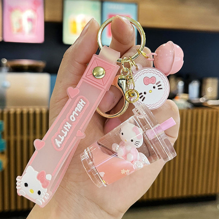 Wholesale Flowing Sand Keychain Creative Cartoon Doll Student Backpack Pendant Car Keychain Small Accessories