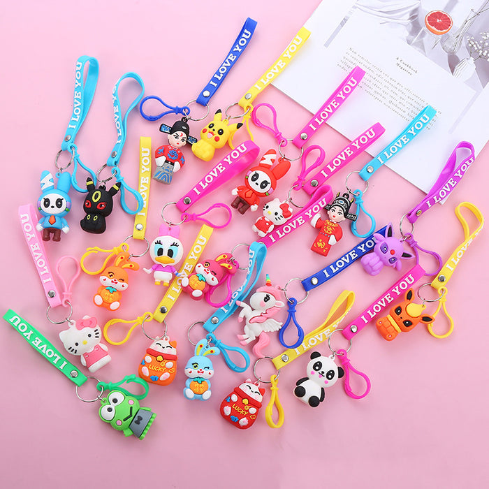 Wholesale Cute Cartoon Soft Rubber Doll Keychain JDC-KC-BoYue010