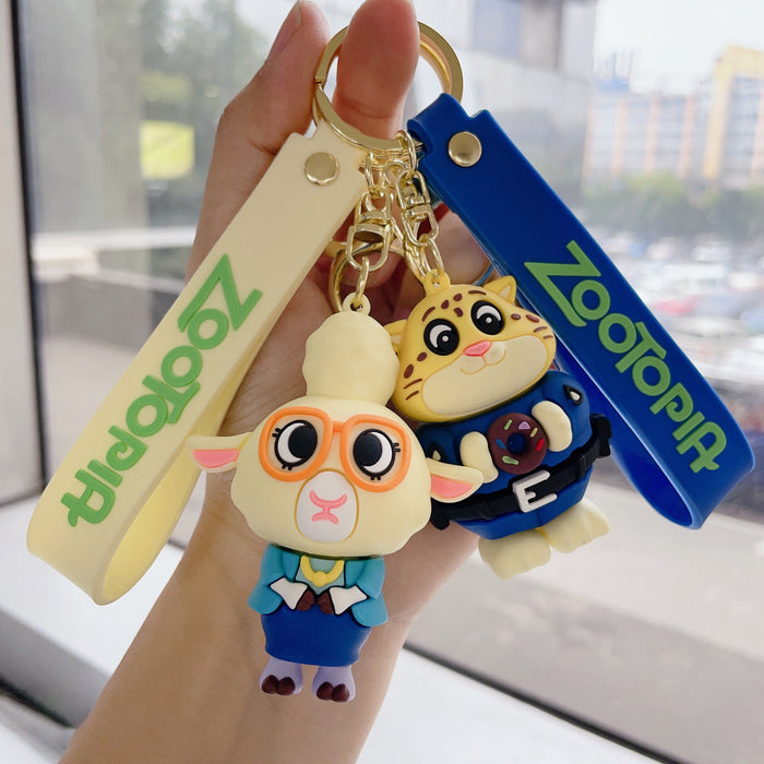 Wholesale Cute Cartoon Three-dimensional Silicone Keychain JDC-KC-JuShu036