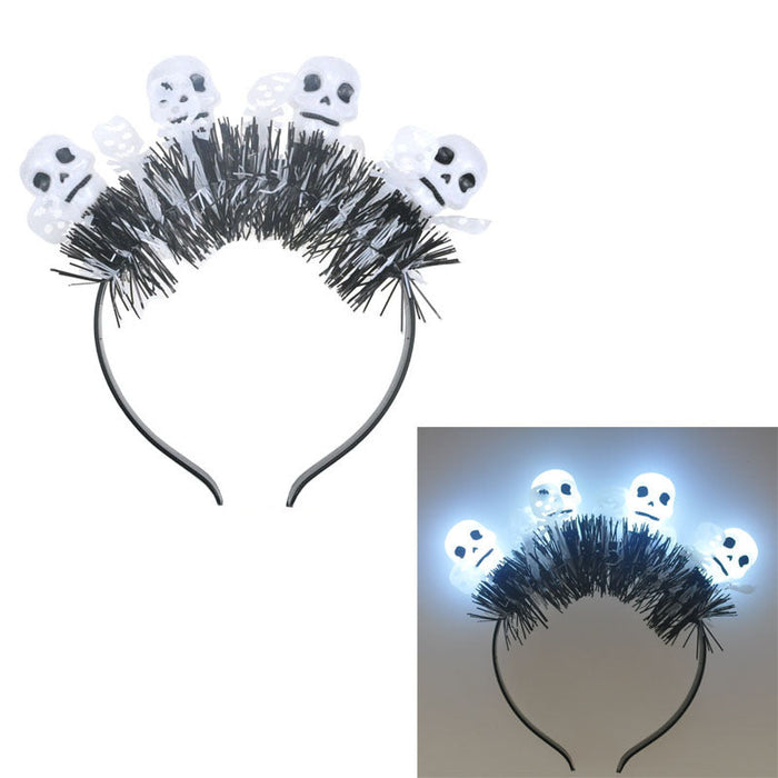 Wholesale Halloween Pumpkin Ghost Face PS Glow Hair Band JDC-HD-ChuanS001