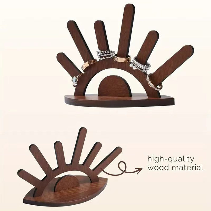 Wholesale Wooden Ring Storage Display Stand JDC-SB-CaiX001