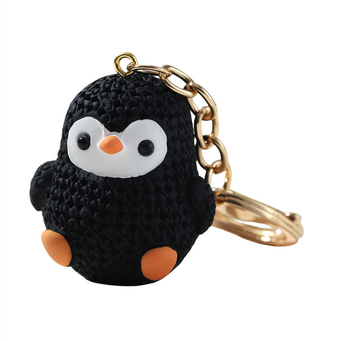 Wholesale Cartoon Resin Penguin Keychain JDC-KC-RongRui010