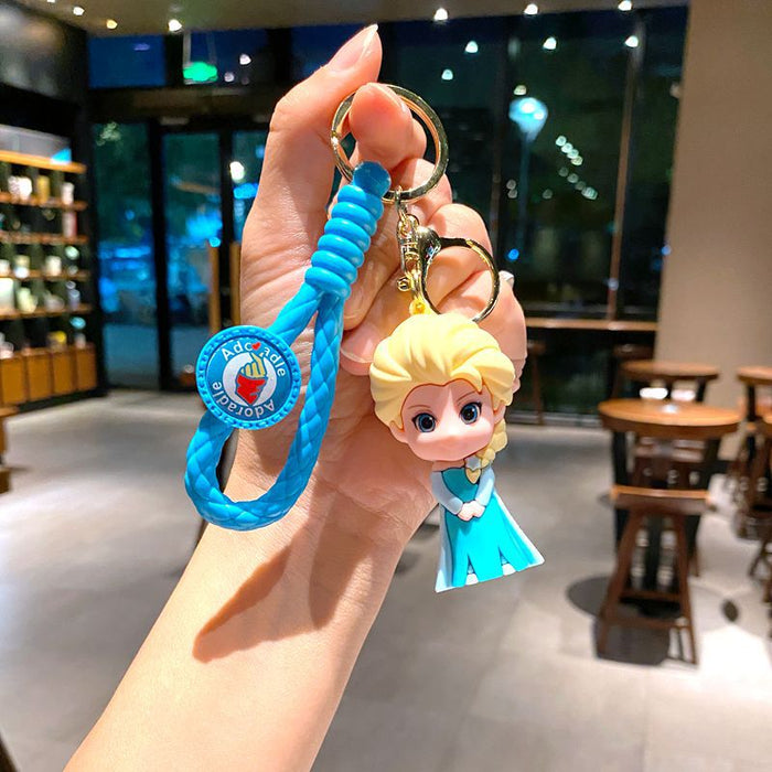 Wholesale Cartoon Princess Silicone Keychain Decorative Bag Charm MOQ≥2