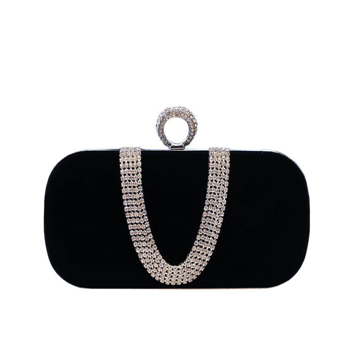 Wholesale Velvet Diamond Evening Bag Handbag JDC-HB-YiX022