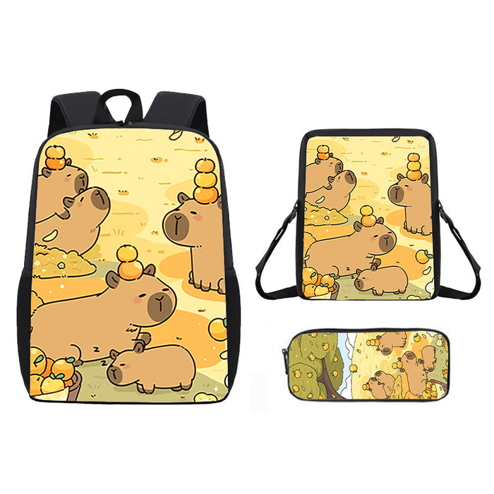 Wholesale Capybara Cute Cartoon Schoolbag  Students Large Capacity Backpack Rucksack