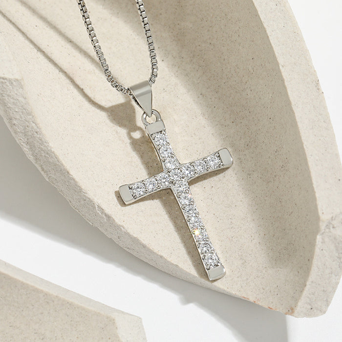 Wholesale Pendant Niche Design  Street Hip Hop Cross Necklace