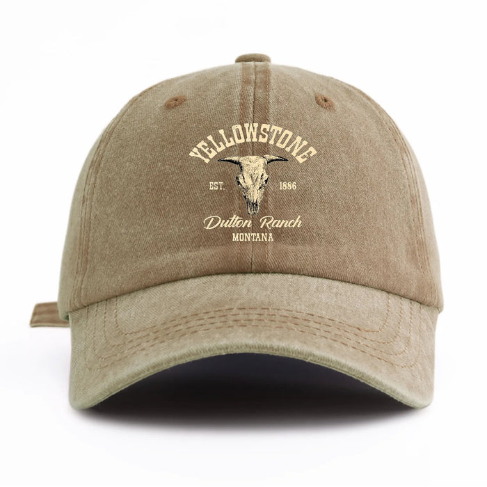 Wholesale Chic Western Ranch Print Baseball Cap Adjustable Curved Brim Sun Hat For Resale