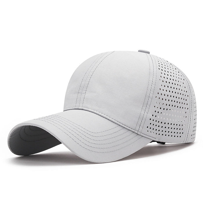 Wholesale Quick-drying Perforated Cap Women's Spring and Summer Sunscreen Soft Top Breathable Sports Travel howing Small Baseball Cap for Men