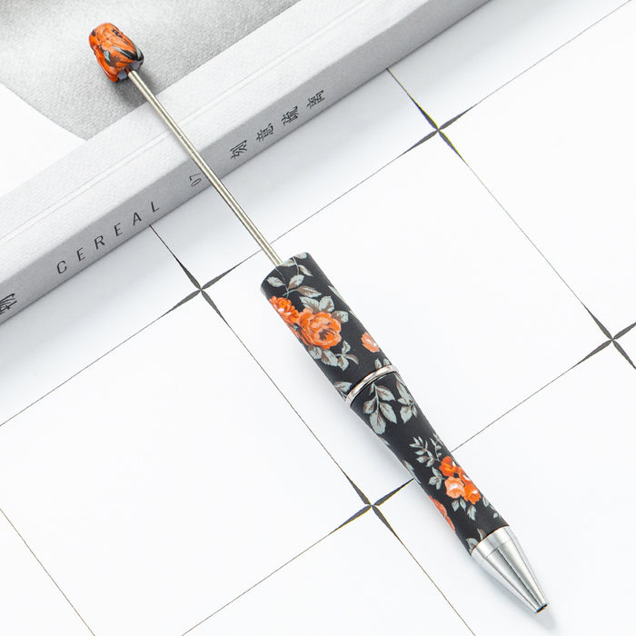 Wholesale DIY Beadable Pens Cow Print Leopard Print Christmas Plastic Pen DIY for Beaded JDC-PN-HuaH006