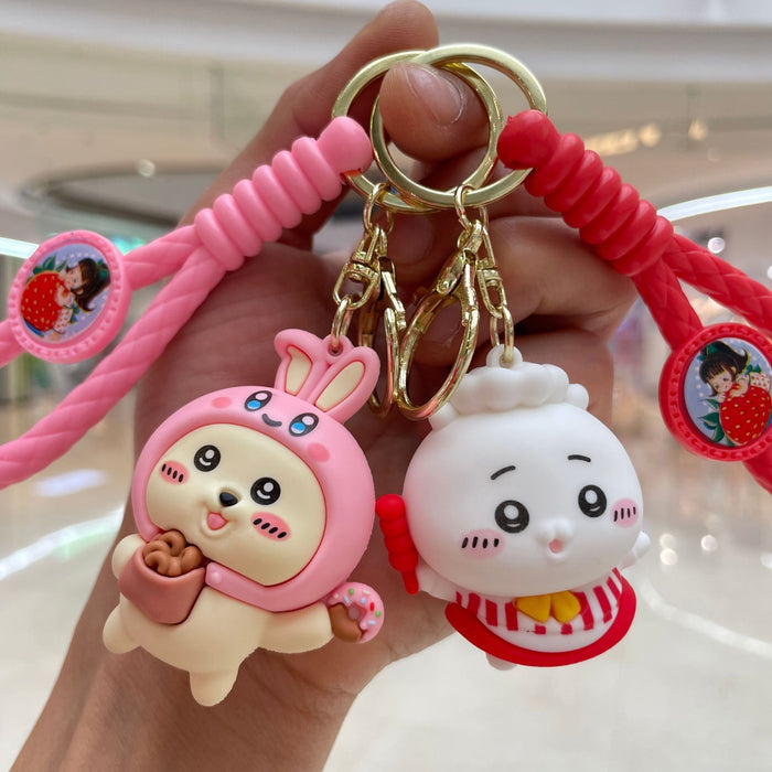 Wholesale Keychain Cartoon Doll Car Keychain Backpack Pendant Couple Exquisite Small Gift Wholesale
