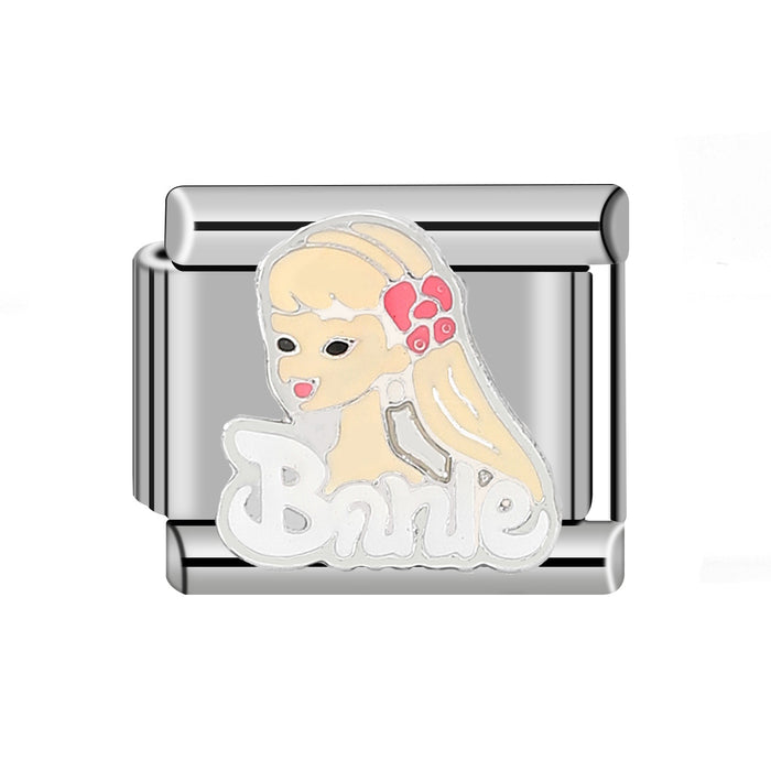 Wholesale Princess embroidered steel  super cute module youth bracelet