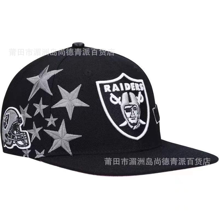 Wholesale Cotton Football Team Embroidered Cap Flat Brim Baseball Cap JDC-FH-ShangD001