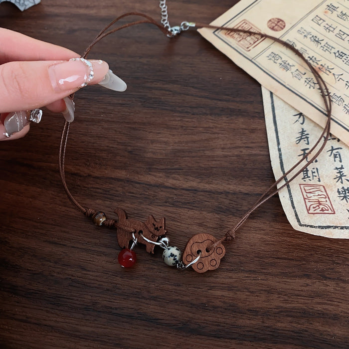 Wholesale Pendant necklace cute niche creative design sweater chain personalized versatile accessory