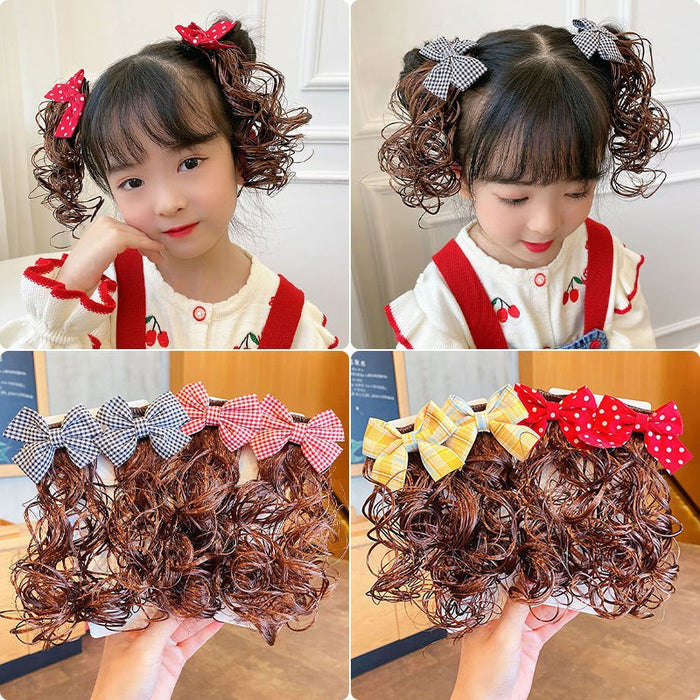 Wholesale Plastic Children's Bow Wig Hair Clips JDC-HC-Linx002