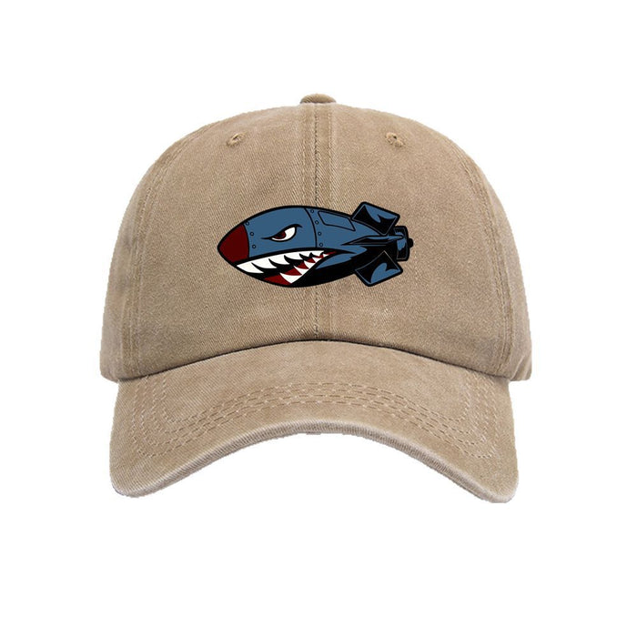 Wholesale Printed baseball cap for outdoor leisure, sun shading, washed retro trend, duckbill cap