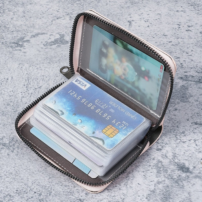 Wholesale Solid Color Super Light PU Card Wallet Unisex Daily Matching Fashion Accessory MOQ≥3