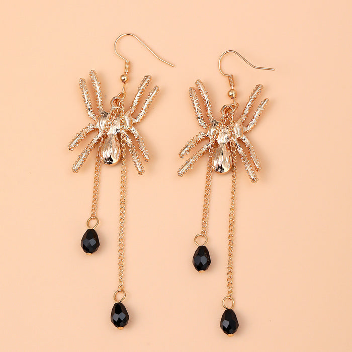 Wholesale Halloween Rhinestone Spider Earrings JDC-ES-JunJie011