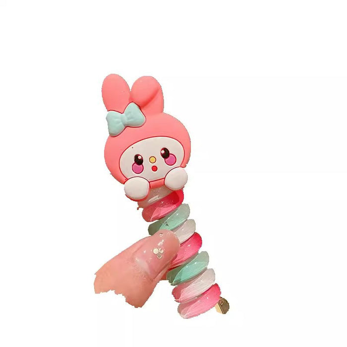 Wholesale Children's Colorful Curling Phone Strap Resin Cute Hair Strap JDC-HS-QiY008