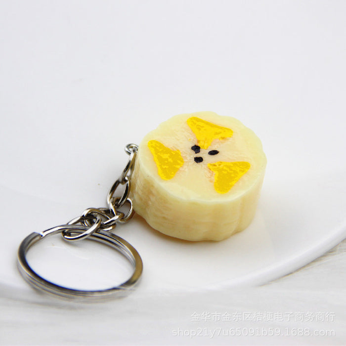 Wholesale Creative Resin Fruit Keychain Simulated Strawberry Grape Pomegranate Watermelon MOQ≥10