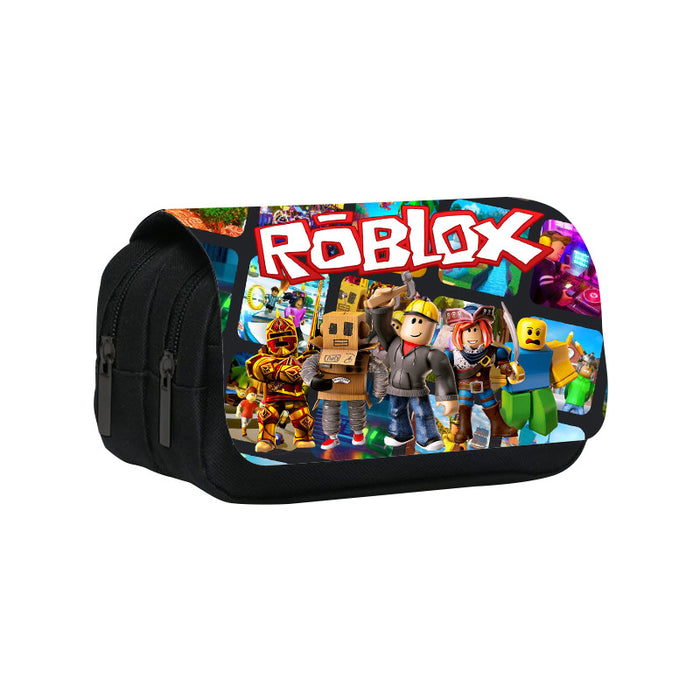 Wholesale Printing Double Layer Pencil Bag Cartoon Storage Bag