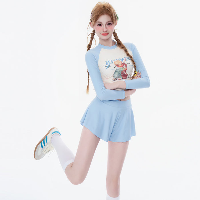 Wholesale Swimsuit women's split three piece set for girls to soak in hot springs