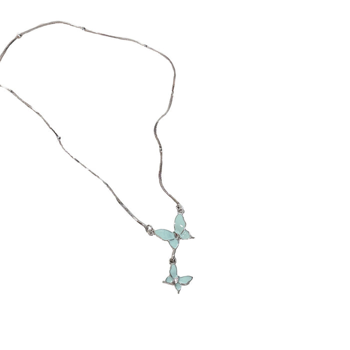 Wholesale Luxurious and exquisite butterfly necklace with collarbone chain design