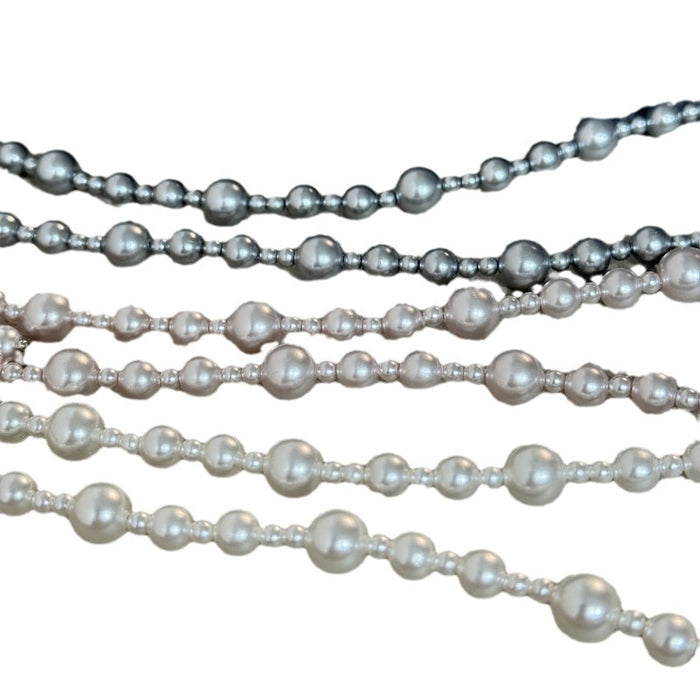 Wholesale   Diamond  Pearl Necklace Neck Chain Woolen Chain Elegant Clavicle Chain for Women